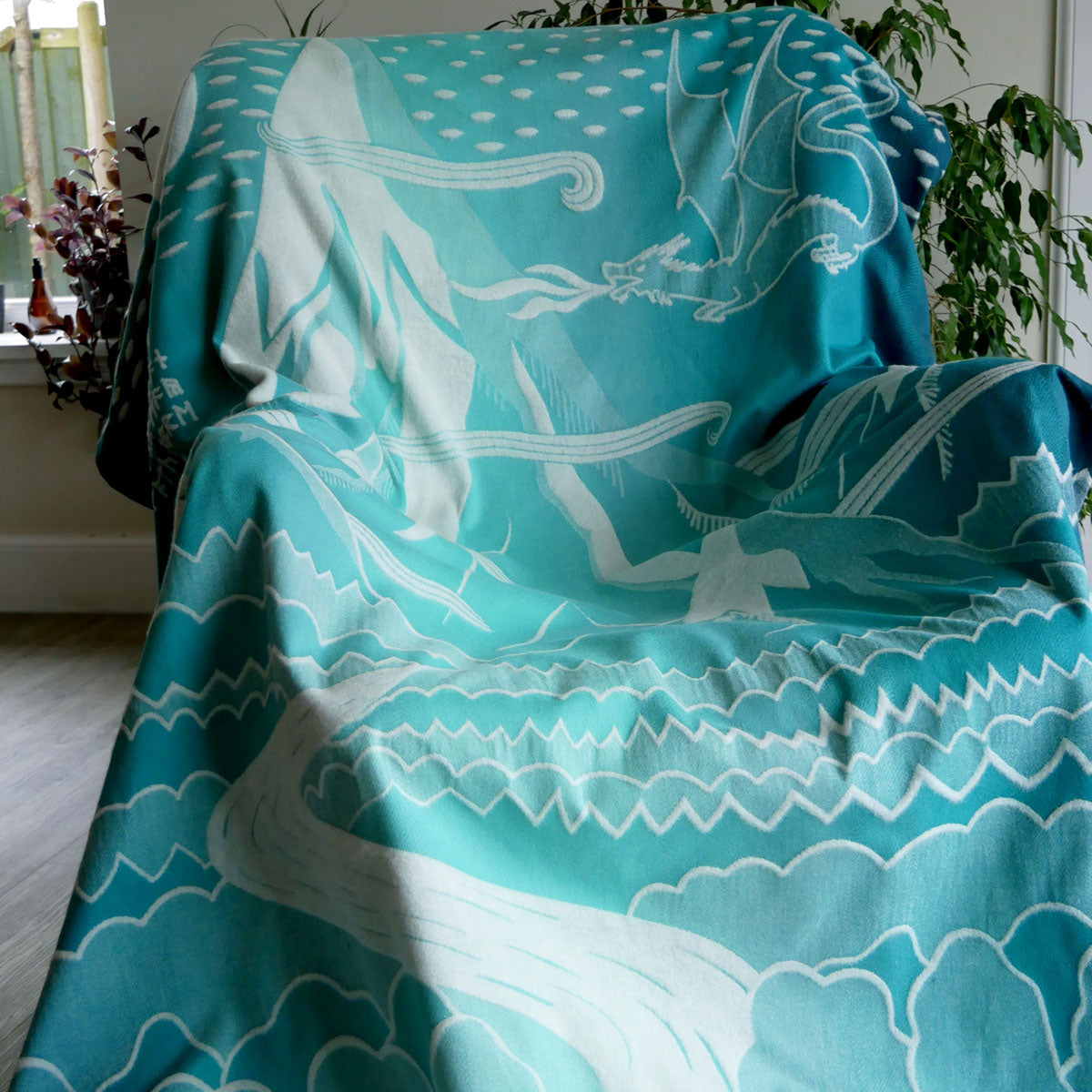 Manta/manta de yoga iluminada por la luna MISTY MOUNTAINS™