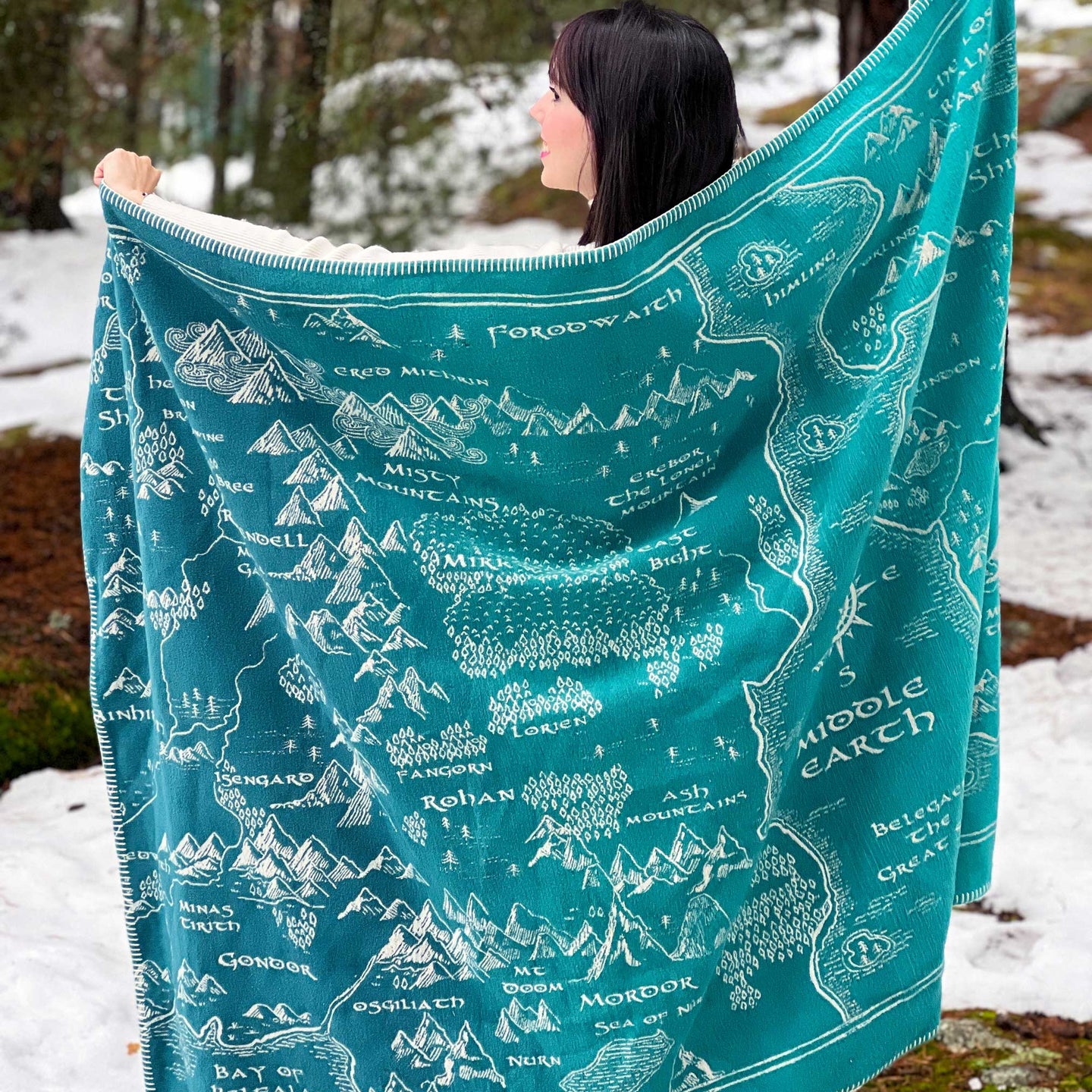 Realm of MIDDLE EARTH™ 'Moonlit' Yoga Blanket/Throw